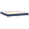 cadre de lit avec matelas Bleu 180x200 cm Tissu