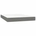 cadre de lit matelas LED Gris foncé 140x190 cm Tissu