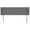 Tête de lit avec oreilles Gris foncé 147x16x78/88 cm Tissu