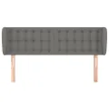 Tête de lit avec oreilles Gris foncé 147x23x78/88 cm Tissu