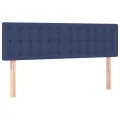 cadre de lit avec matelas Bleu 140x190 cm Tissu