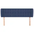 Tête de lit avec oreilles Bleu 147x23x78/88 cm Tissu