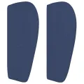 Tête de lit avec oreilles Bleu 147x23x78/88 cm Tissu