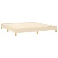 cadre de lit avec matelas Crème 180x200 cm Tissu