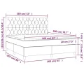 cadre de lit avec matelas Marron foncé 160x200 cm