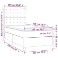 cadre de lit avec matelas Gris 100x200 cm Similicuir