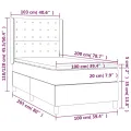cadre de lit matelas LED Gris 100x200 cm Similicuir