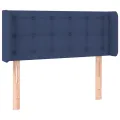 Tête de lit avec oreilles Bleu 103x16x78/88 cm Tissu