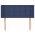 Tête de lit avec oreilles Bleu 103x16x78/88 cm Tissu