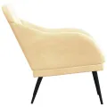 Fauteuil Crème 63x76x80 cm Velours