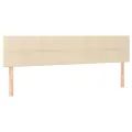 cadre de lit avec matelas LED Crème 160x200 cm Tissu