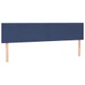 cadre de lit avec matelas Bleu 160x200 cm Tissu
