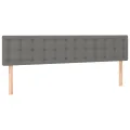 cadre de lit avec matelas Gris foncé 180x200cm Tissu