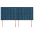 Têtes de lit 4 pcs Bleu foncé 100x5x78/88 cm Velours