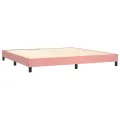 cadre de lit avec matelas Rose 200x200 cm Velours