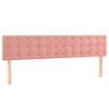 cadre de lit avec matelas Rose 200x200 cm Velours