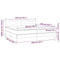 cadre de lit avec matelas Rose 200x200 cm Velours