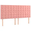Tête de lit à LED Rose 200x5x118/128 cm Velours