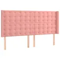 cadre de lit matelas et LED Rose 200x200 cm Velours