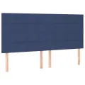 cadre de lit avec matelas Bleu 160x200 cm Tissu
