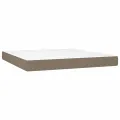 cadre de lit avec matelas Taupe 180x200 cm Tissu