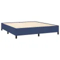 cadre de lit avec matelas Bleu 180x200 cm Tissu