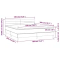 cadre de lit avec matelas LED Noir 180x200 cm Tissu
