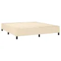 cadre de lit avec matelas Crème 160x200 cm Tissu
