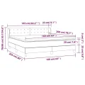 cadre de lit avec matelas Crème 160x200 cm Tissu