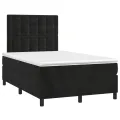 cadre de lit avec matelas noir 120x190 cm velours