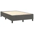 cadre de lit et matelas gris foncé 120x190cm velours