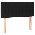 cadre de lit avec matelas noir 120x190 cm tissu