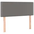 cadre de lit avec matelas gris 120x190 cm similicuir