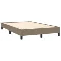 cadre de lit avec matelas taupe 120x190 cm tissu