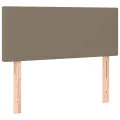 cadre de lit avec matelas taupe 120x190 cm tissu