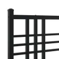 Cadre de lit métal avec tête de lit noir 107x203 cm