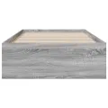 Cadre de lit et tiroirs sonoma gris 90x200 cm bois d'ingénierie