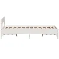 Cadre de lit avec tête de lit blanc 160x200 cm bois pin massif