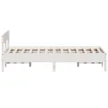 Cadre de lit avec tête de lit blanc 120x200 cm bois pin massif