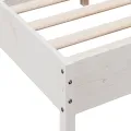 Cadre de lit avec tête de lit blanc 120x200 cm bois pin massif