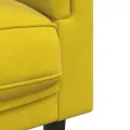 Ensemble de canapés 2 pcs avec coussins jaune velours