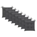 Chaises à dîner d'extérieur 8 pcs avec coussins Acacia massif