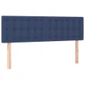 cadre de lit avec matelas Bleu 140x200 cm Tissu
