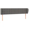 Tête de lit avec oreilles Gris 203x23x78/88 cm Similicuir