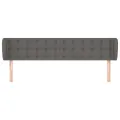 Tête de lit avec oreilles Gris 203x23x78/88 cm Similicuir
