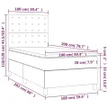 cadre de lit avec matelas Bleu foncé 100x200 cm