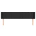 Tête de lit avec oreilles Noir 183x16x78/88 cm Velours