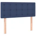 cadre de lit avec matelas LED Bleu 120x200 cm Tissu