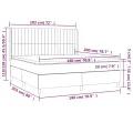 cadre de lit matelas et LED Bleu 180x200 cm Tissu