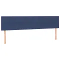 cadre de lit avec matelas Bleu 160x200 cm Tissu